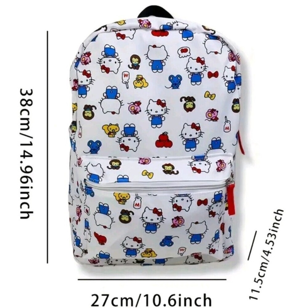 Hello Kitty White All Over Print School/Travel Backpack
